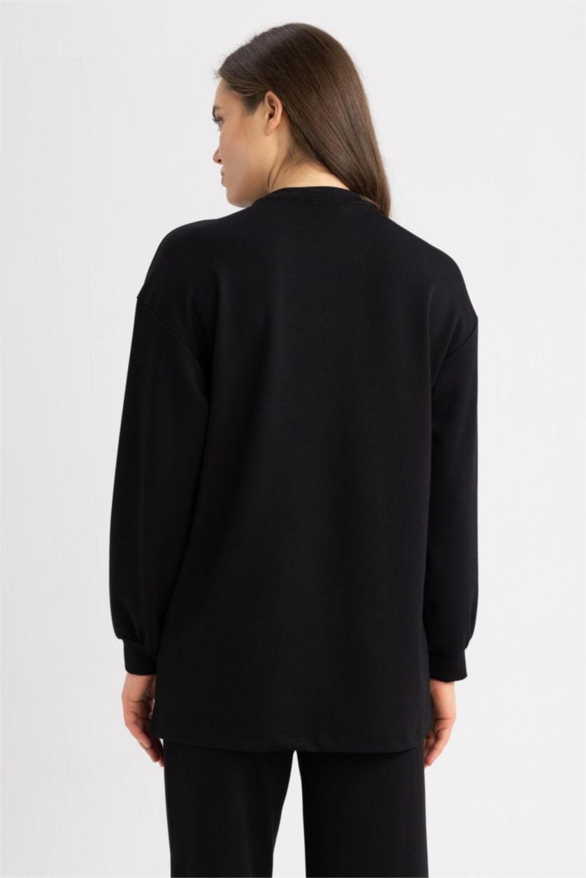 WOMAN Black Relax Fit Sweat Tunic