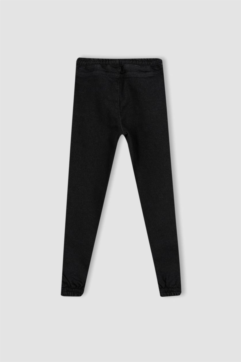 أولاد أسود بنطلون جينز ولادي جوجر بحافة مطاطية