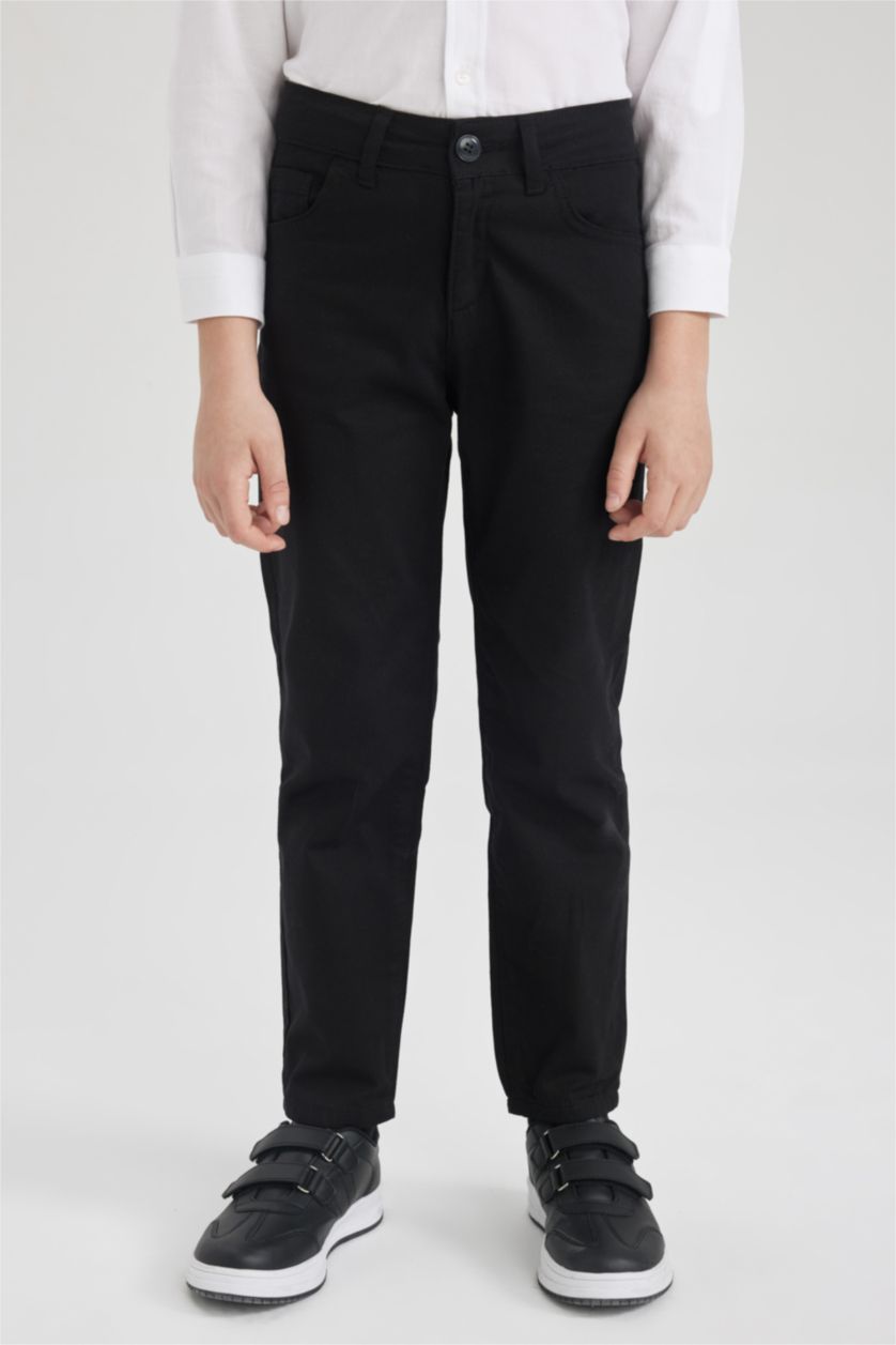 Boys & Teens Black Boy Gabardine Trousers