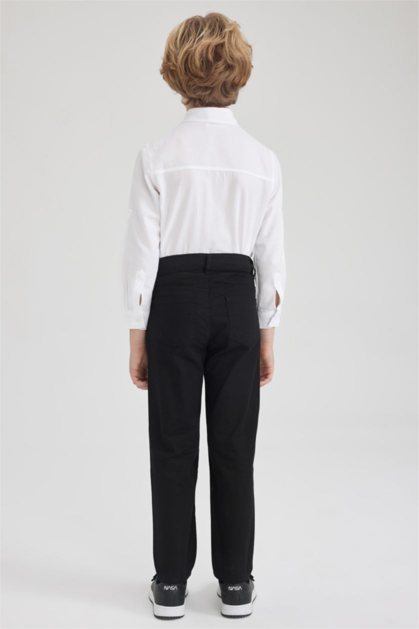 Boys & Teens Black Boy Gabardine Trousers