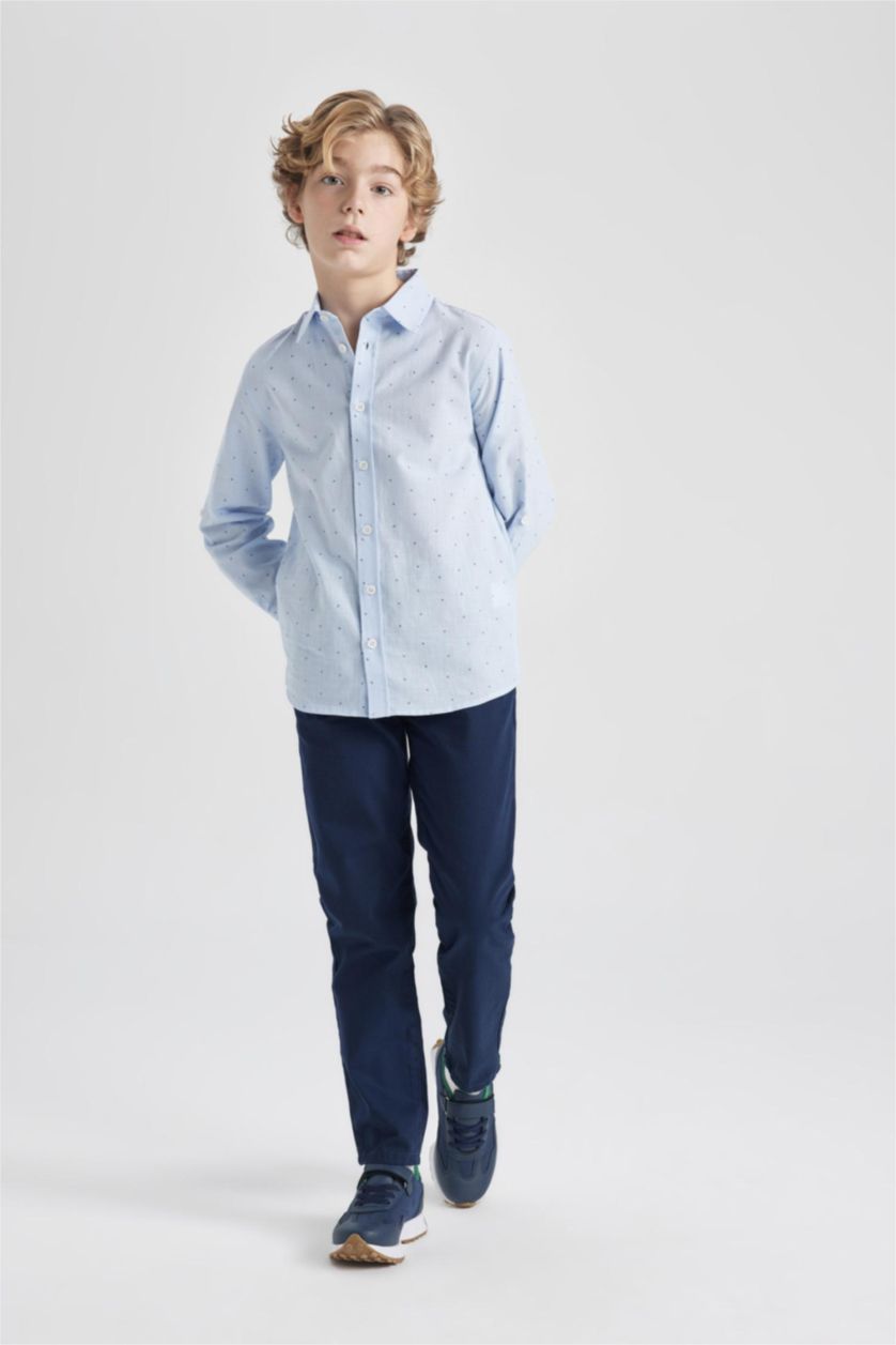 BOYS & TEENS NAVY بنطلون جبردين قصة عادية