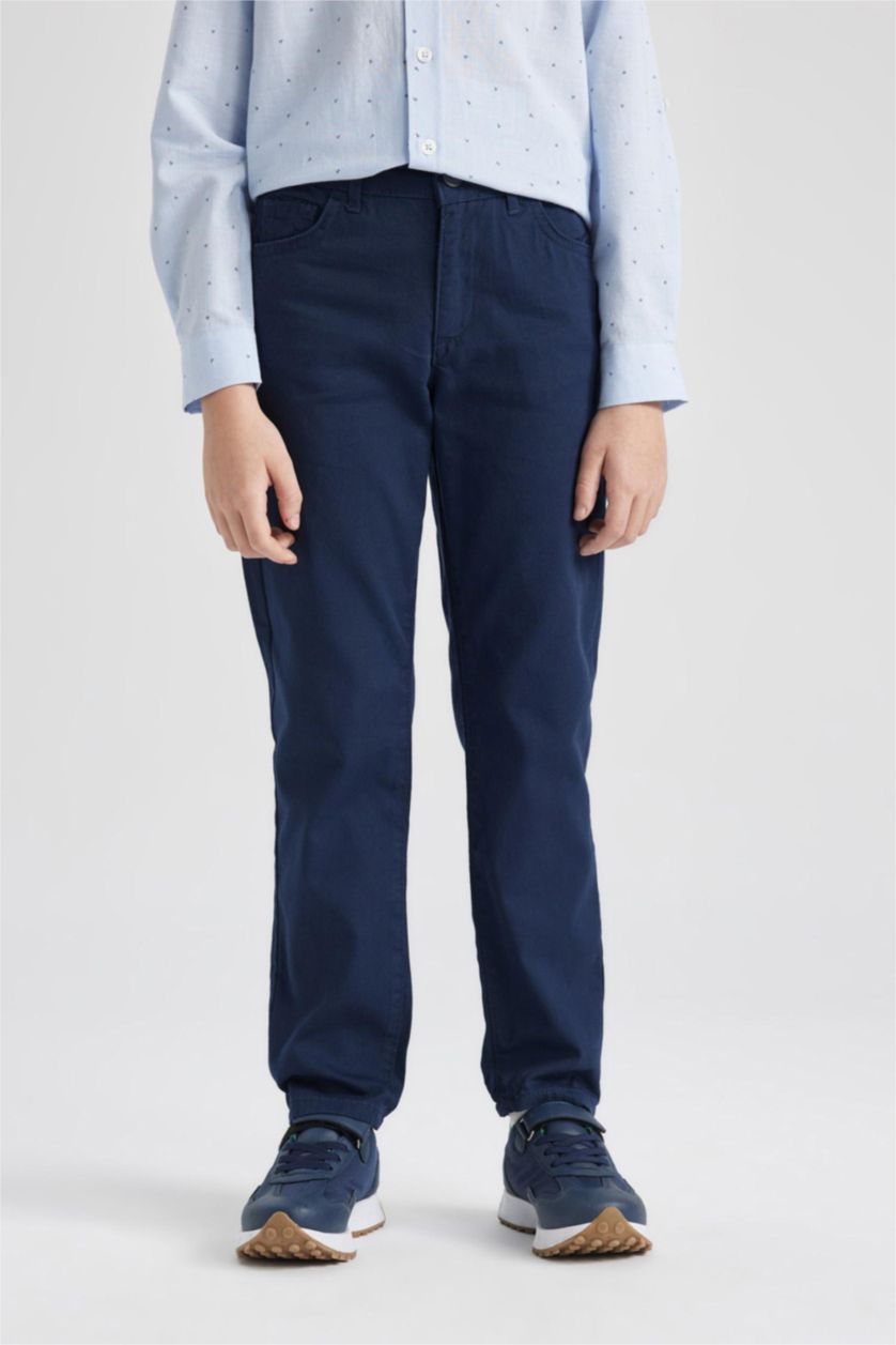 BOYS & TEENS NAVY بنطلون جبردين قصة عادية