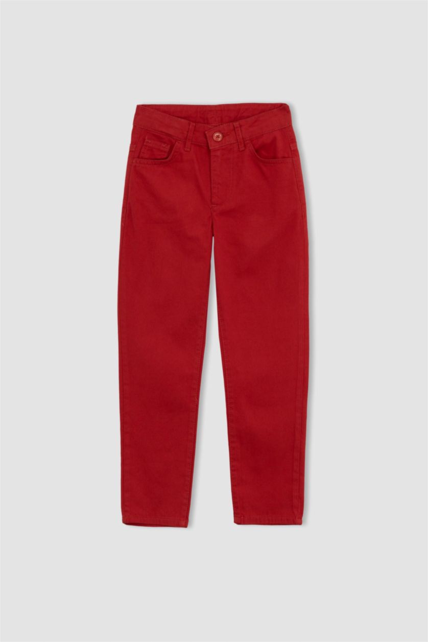 Boys & Teens Red Boy Gabardine Trousers
