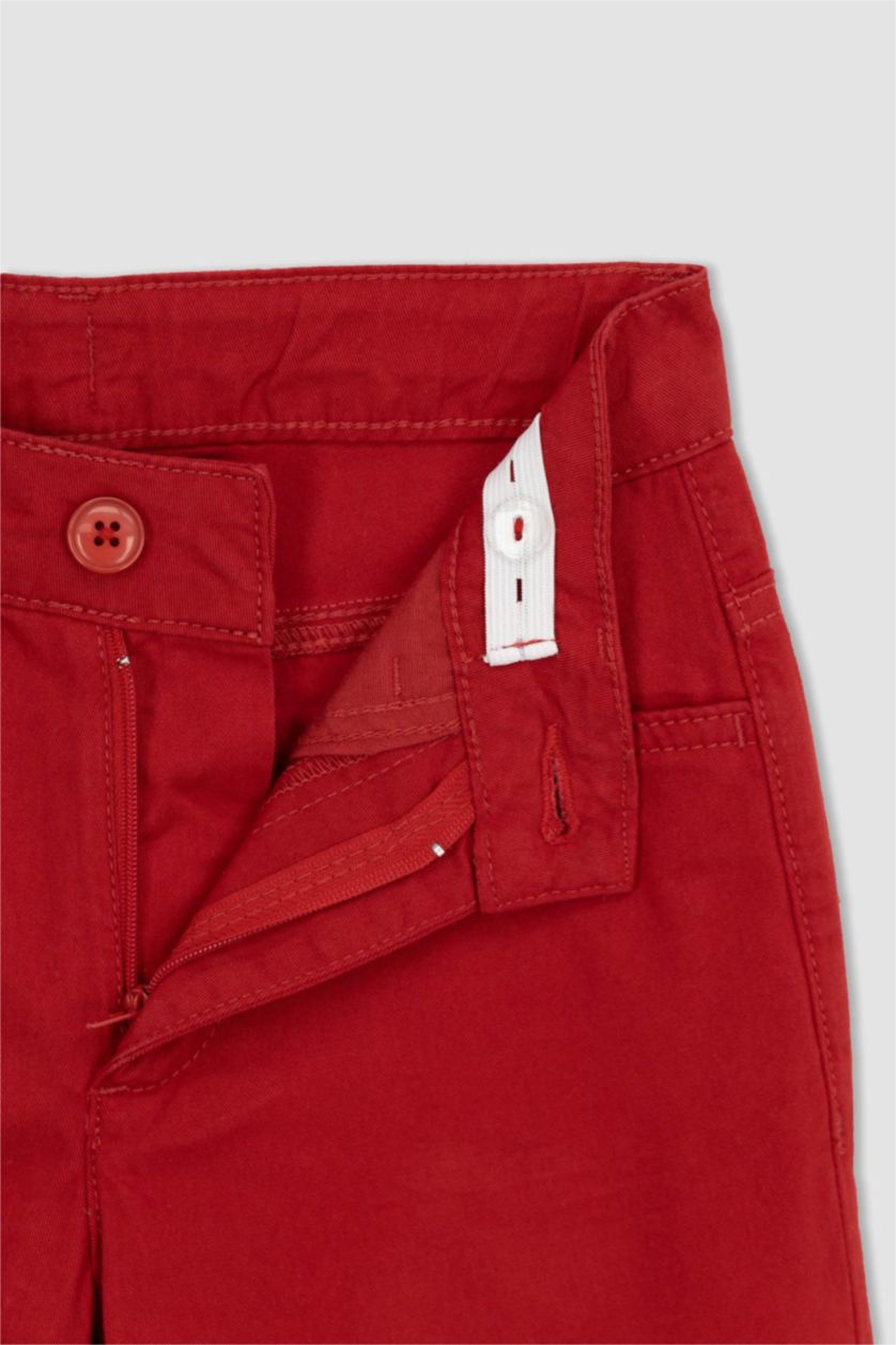 Boys & Teens Red Boy Gabardine Trousers