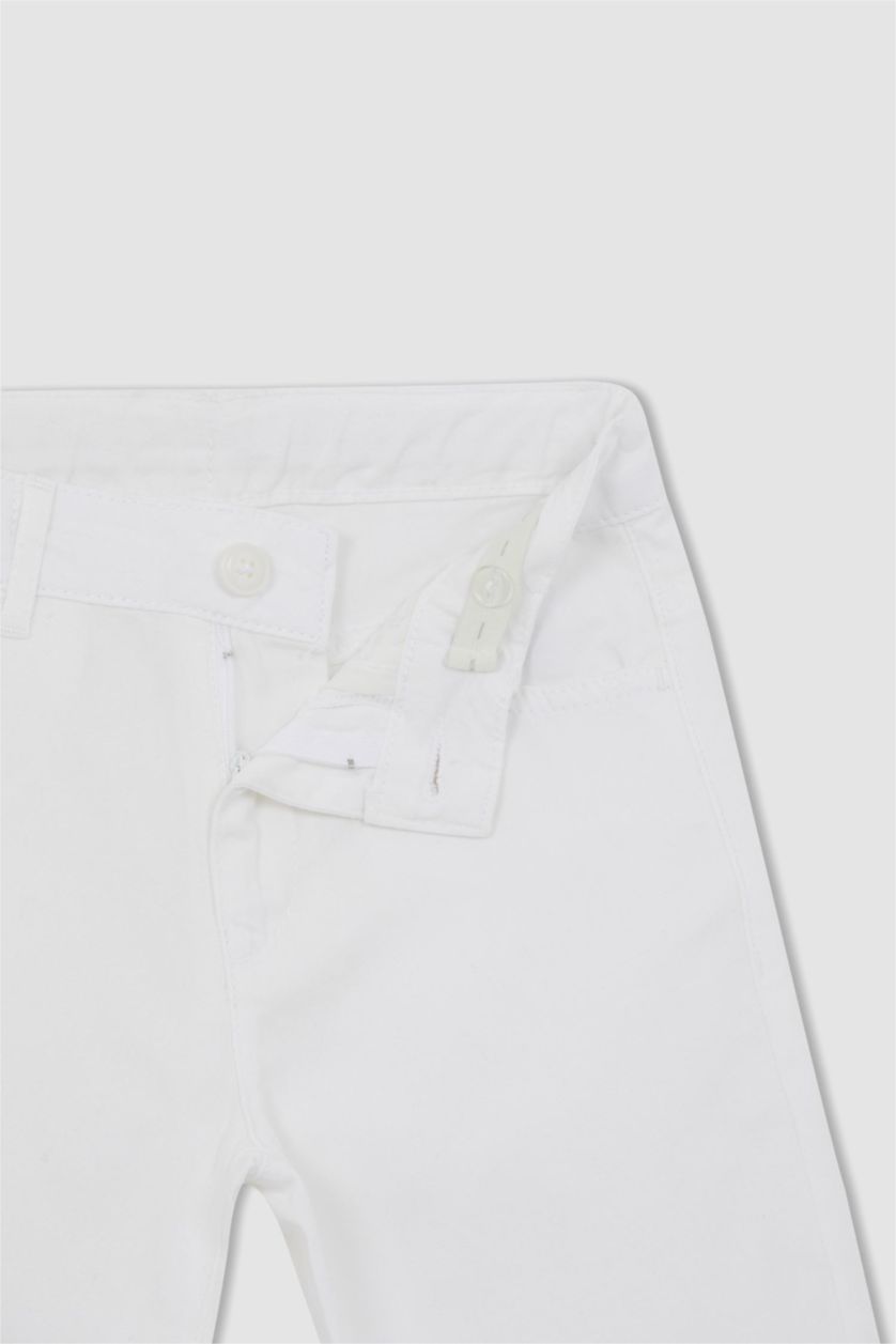 Boys & Teens White Boy Gabardine Trousers
