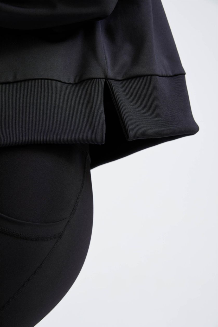 نساء أسود Scuba Fabric Sweatshirt