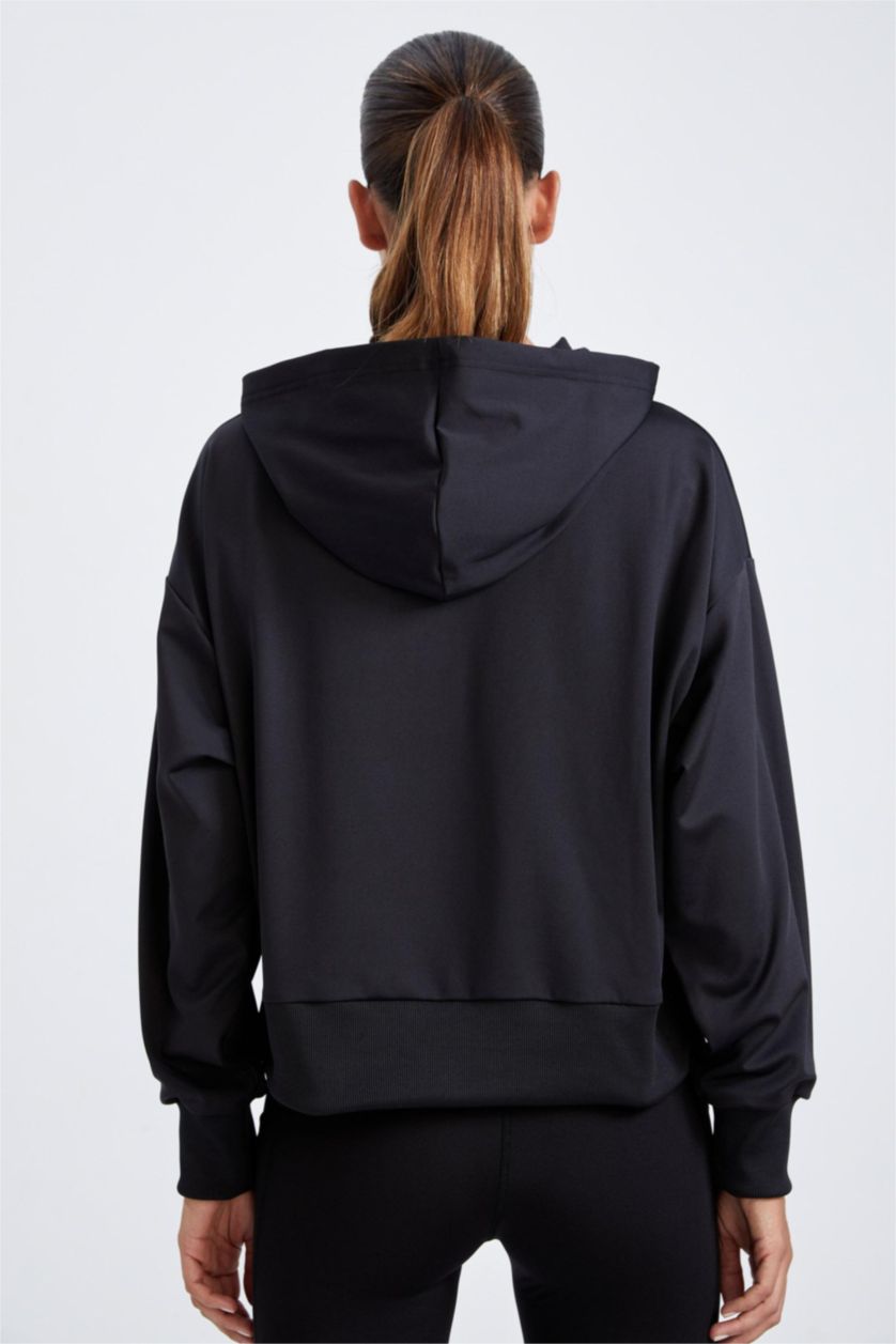 نساء أسود Scuba Fabric Sweatshirt