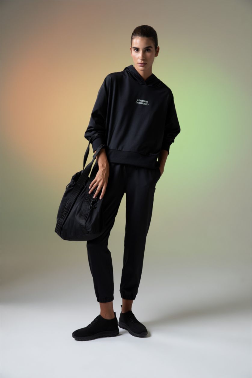 Kadın Siyah Standart Fıt Pantolon