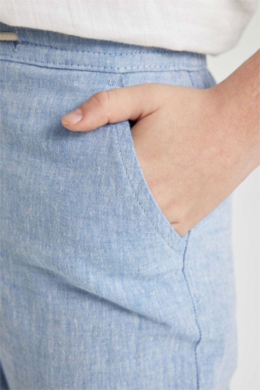 Ұлдар Және Жасөспірімдер Ашық Көк Ұлдарға қалыпты пішім зығыр қоспасы Шалбар