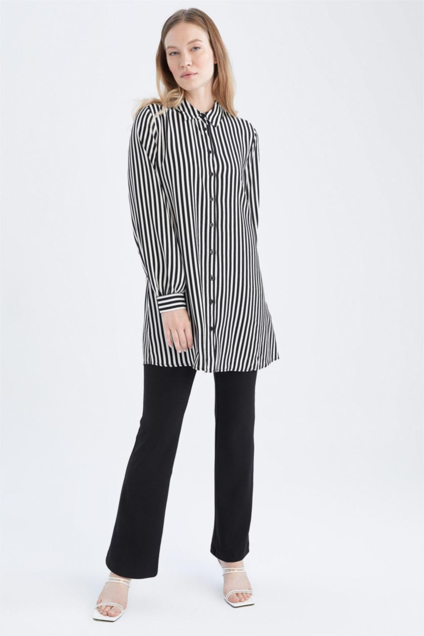 حريمي أسود بنطلون شارلستون كريب