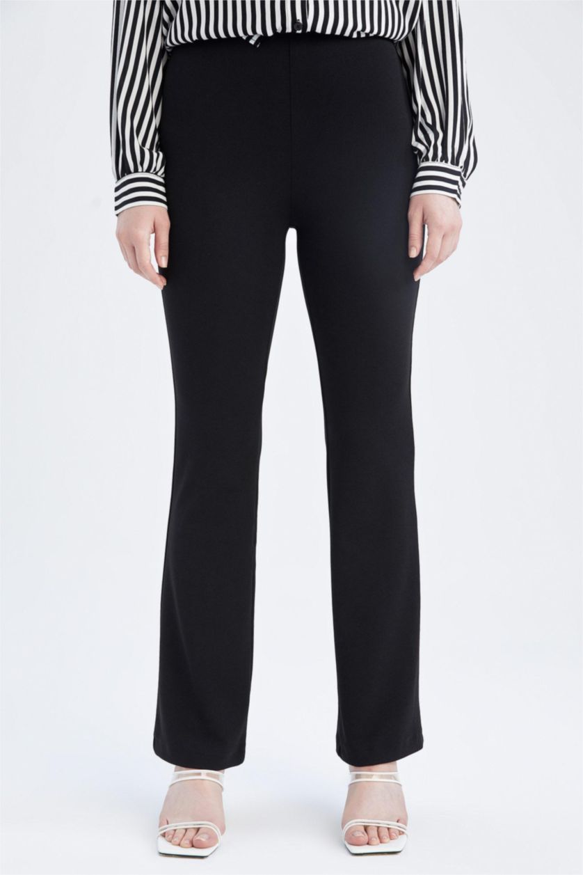 حريمي أسود بنطلون شارلستون كريب