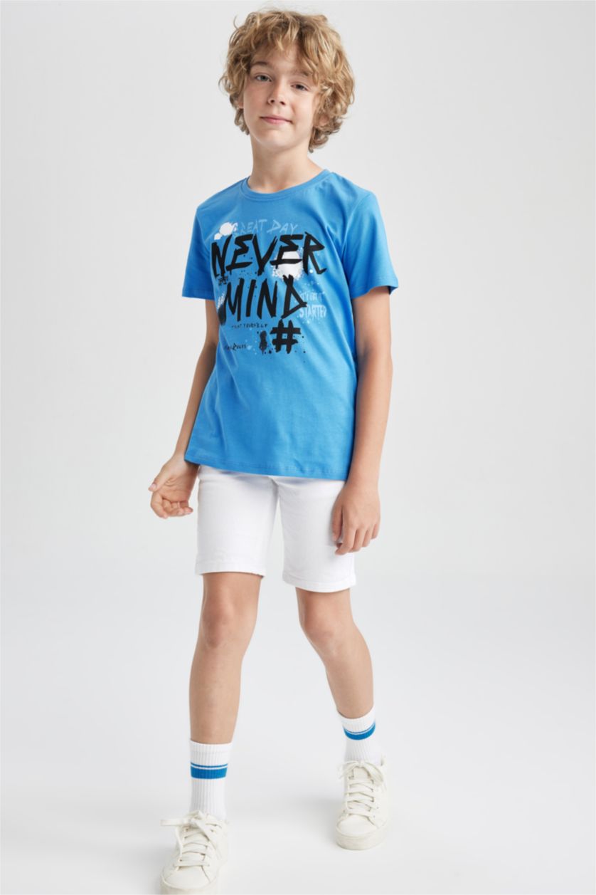BOYS & TEENS White Boys Jean Sustainable Shorts