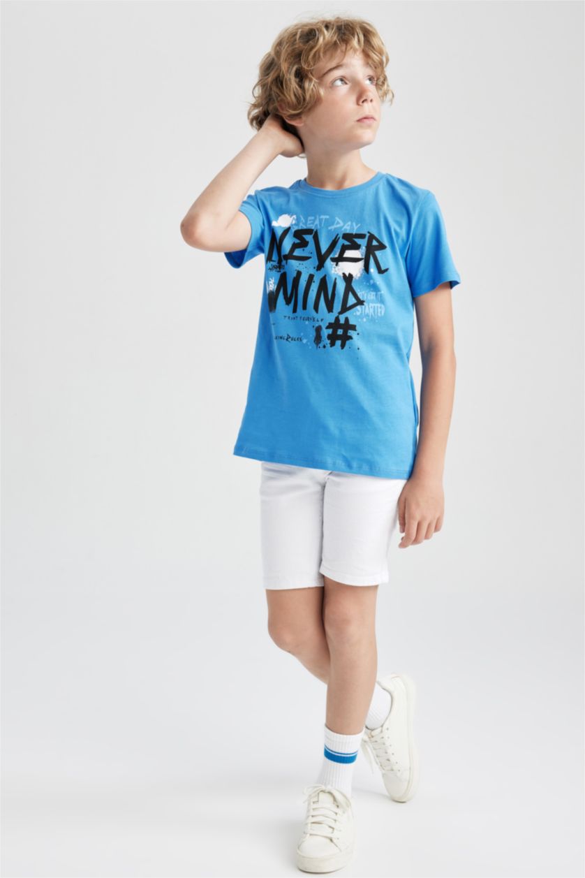 BOYS & TEENS White Boys Jean Sustainable Shorts