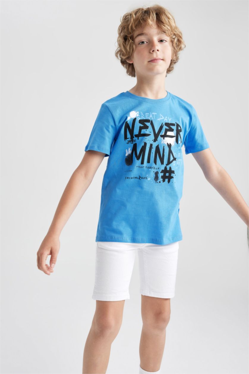 BOYS & TEENS White Boys Jean Sustainable Shorts