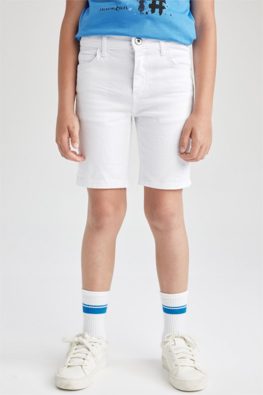 BOYS & TEENS White Boys Jean Sustainable Shorts