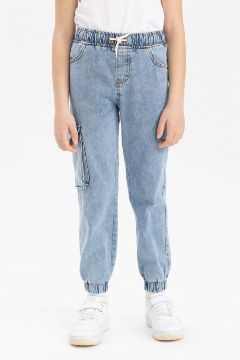 Мальчики и подростки Светло-синий Джинсы карго для мальчиков