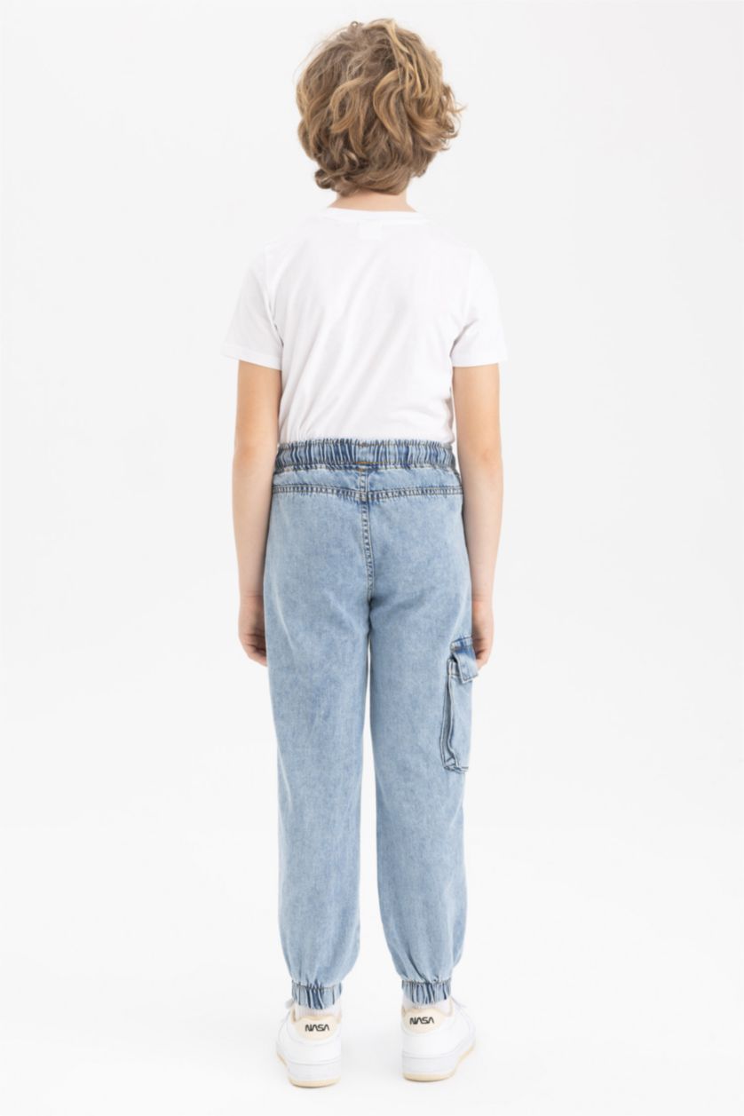 Мальчики и подростки Светло-синий Джинсы карго для мальчиков