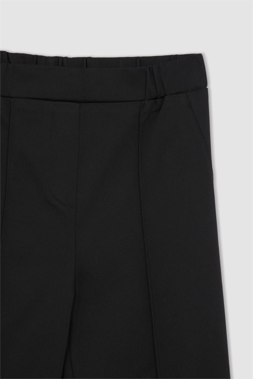 WOMAN Black Slim Fit Ribbed Trousers