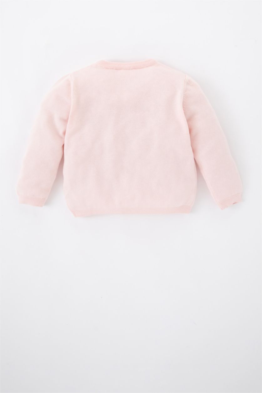 BÉBÉ FILLE Rose Clair Cardigan Fleuri À Col Rond Bébé Fille