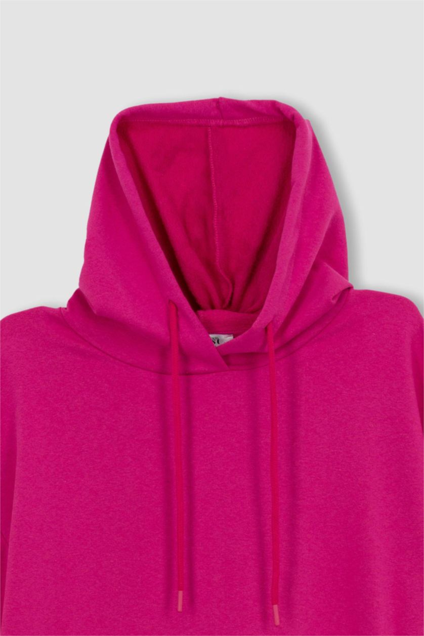 FEMME Rose Sweatshirt tunique Coupe décontractée À capuche