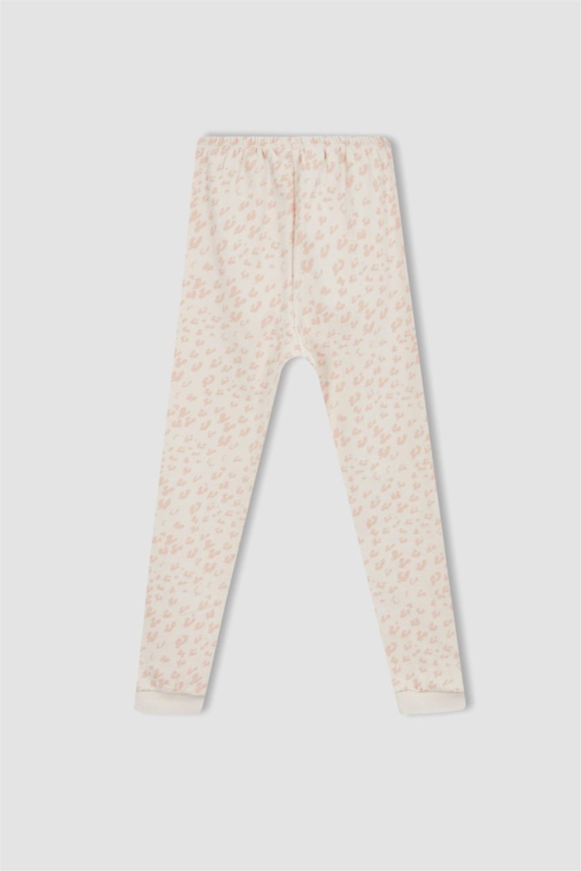 بنات زهري فاتح سيت بيجاما بناتي بقصة عادية - قطعتين