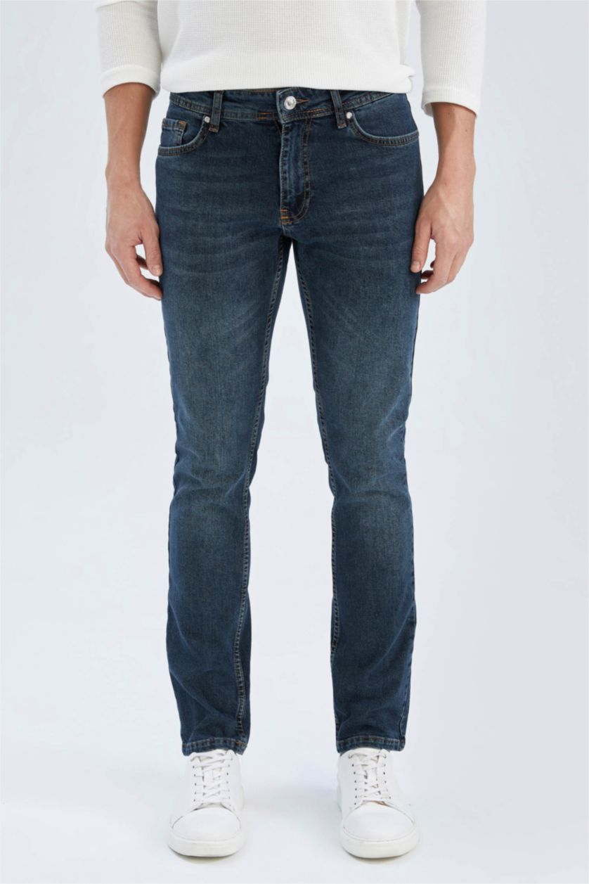 HOMME Vert Foncé Pantalon PEDRO - Coupe slim en jean