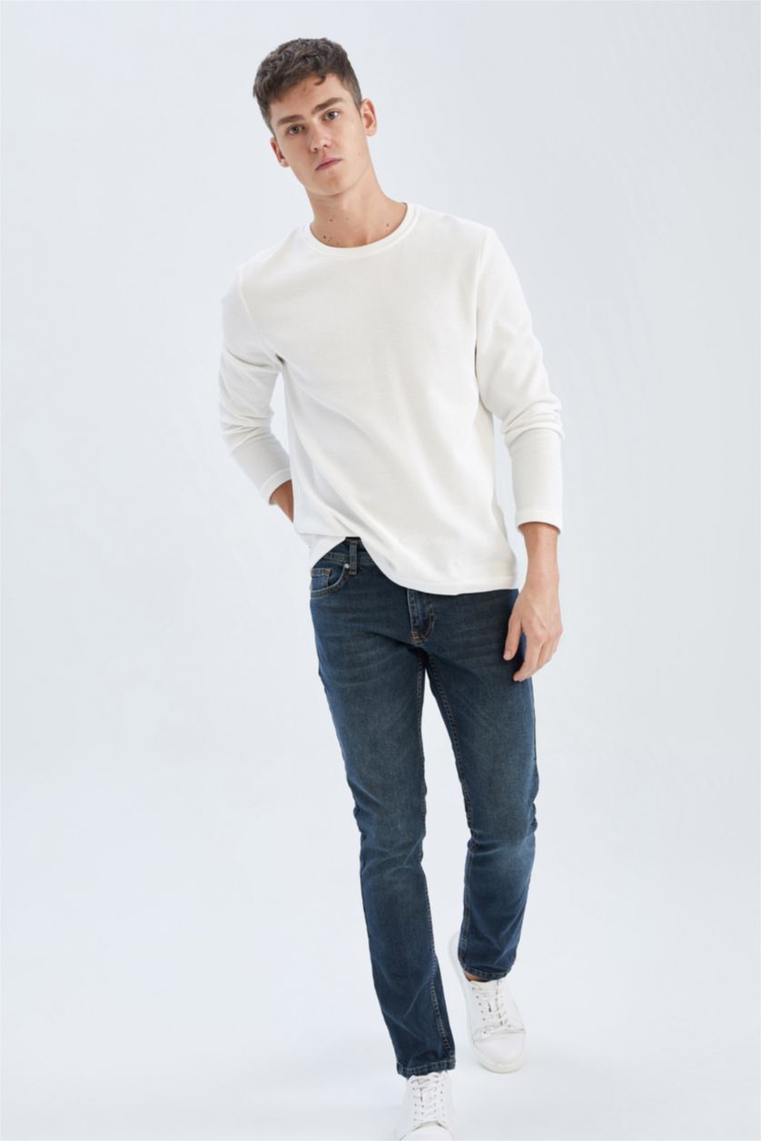 HOMME Vert Foncé Pantalon PEDRO - Coupe slim en jean