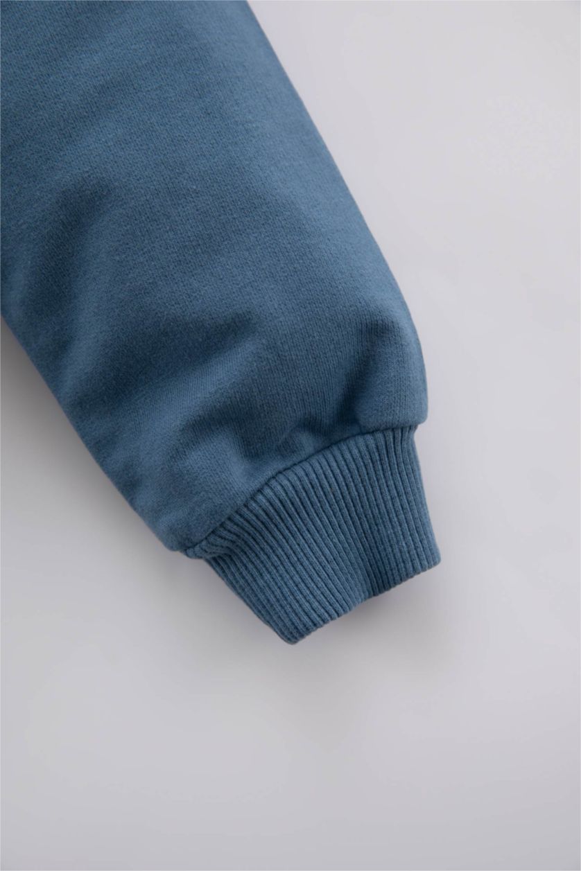 BABY BOY Blue Baby Boy Slogan Printed Sweatshirt Fabric 2-Pack