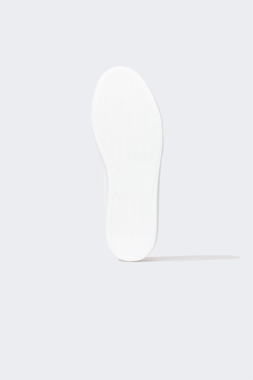 WOMAN White Woman SmileyWorld Flat Sole Faux Leather Sneakers