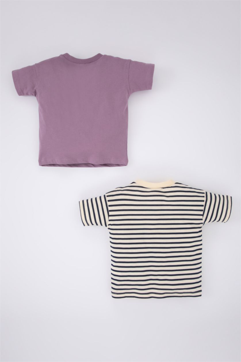 BABY BOY Ecru Baby Boy Regular Fit 2-pack Short Sleeve T-Shirt