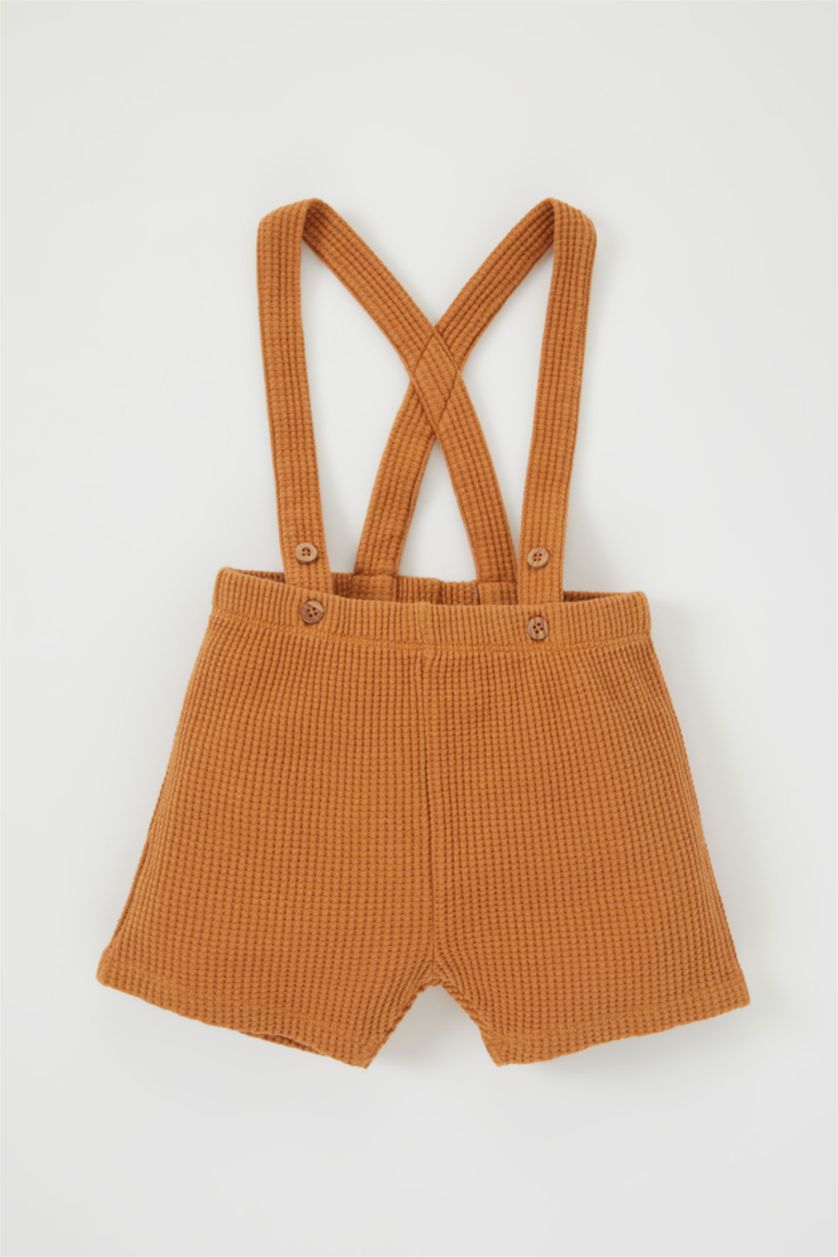BÉBÉ GARÇON Orange Short Gaufré À Bretelles Réglables Bébé Garçon