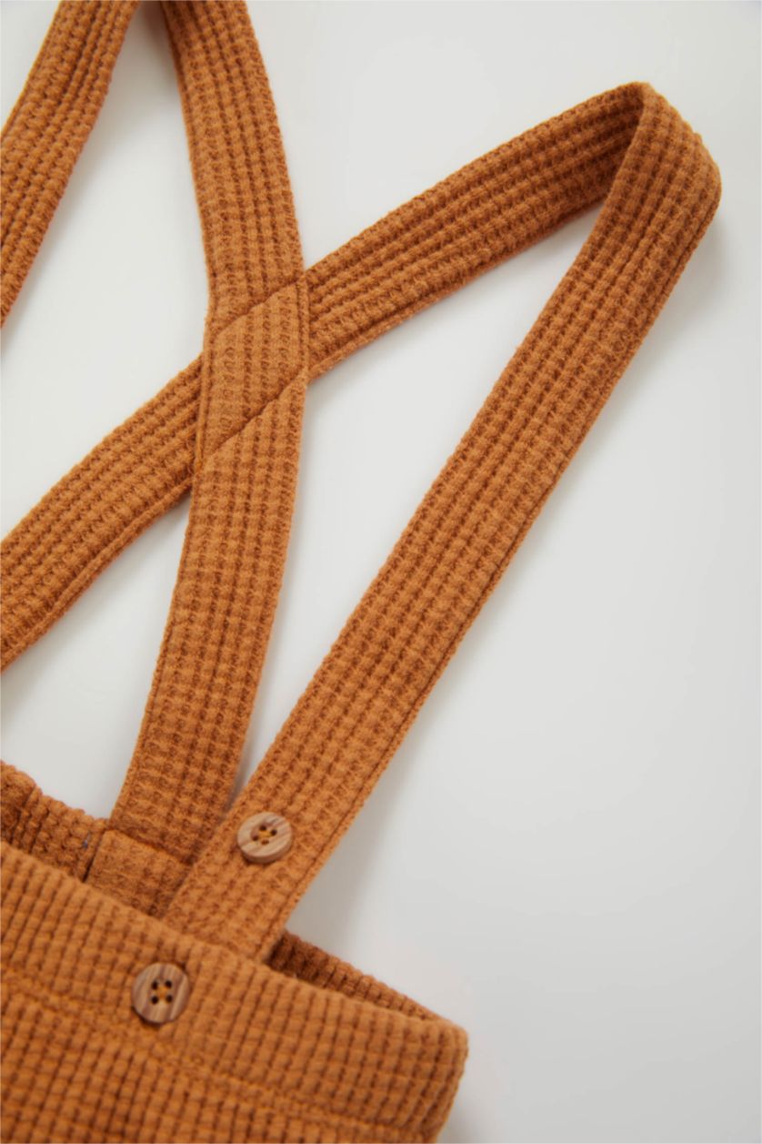 BÉBÉ GARÇON Orange Short Gaufré À Bretelles Réglables Bébé Garçon