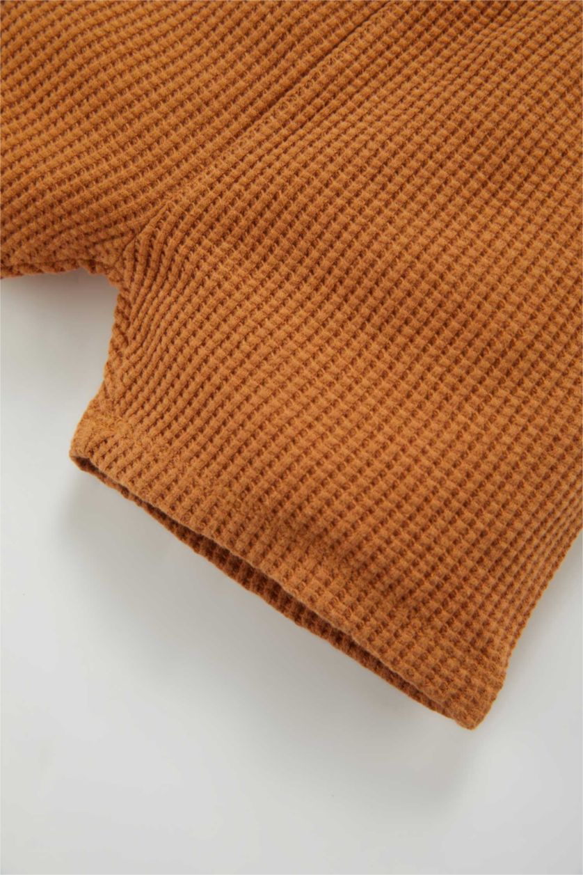 BÉBÉ GARÇON Orange Short Gaufré À Bretelles Réglables Bébé Garçon