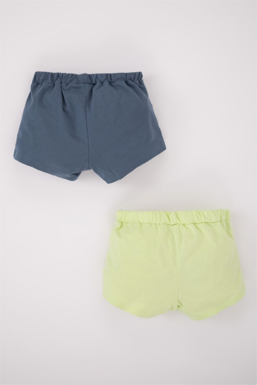 BÉBÉ GARÇON Indigo Clair Lot De 2 Shorts Bébé Garçon En Coton Peigné
