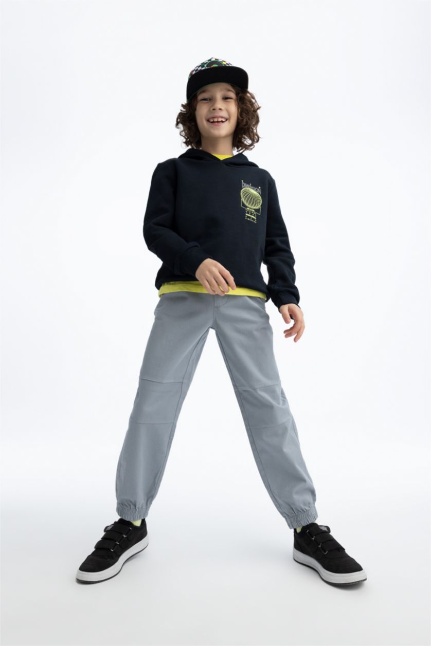 BOYS & TEENS Grey Boy Jogger Gabardine Trousers