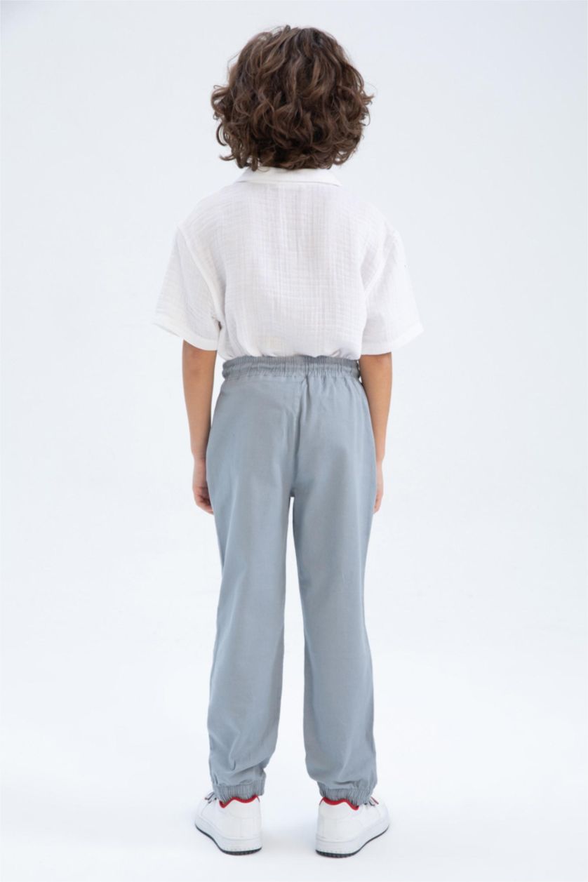 BOYS & TEENS Grey Boy Jogger Gabardine Trousers