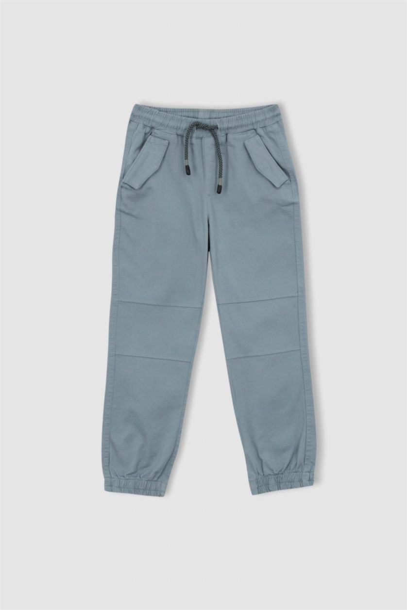 BOYS & TEENS Grey Boy Jogger Gabardine Trousers