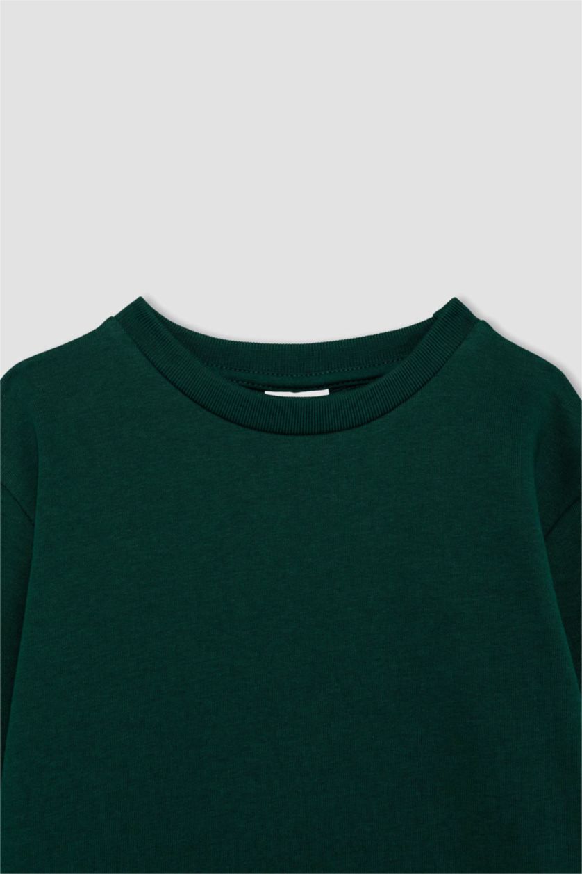 BOYS & TEENS Petrol Regular Fit Crew Neck Sweatshirt