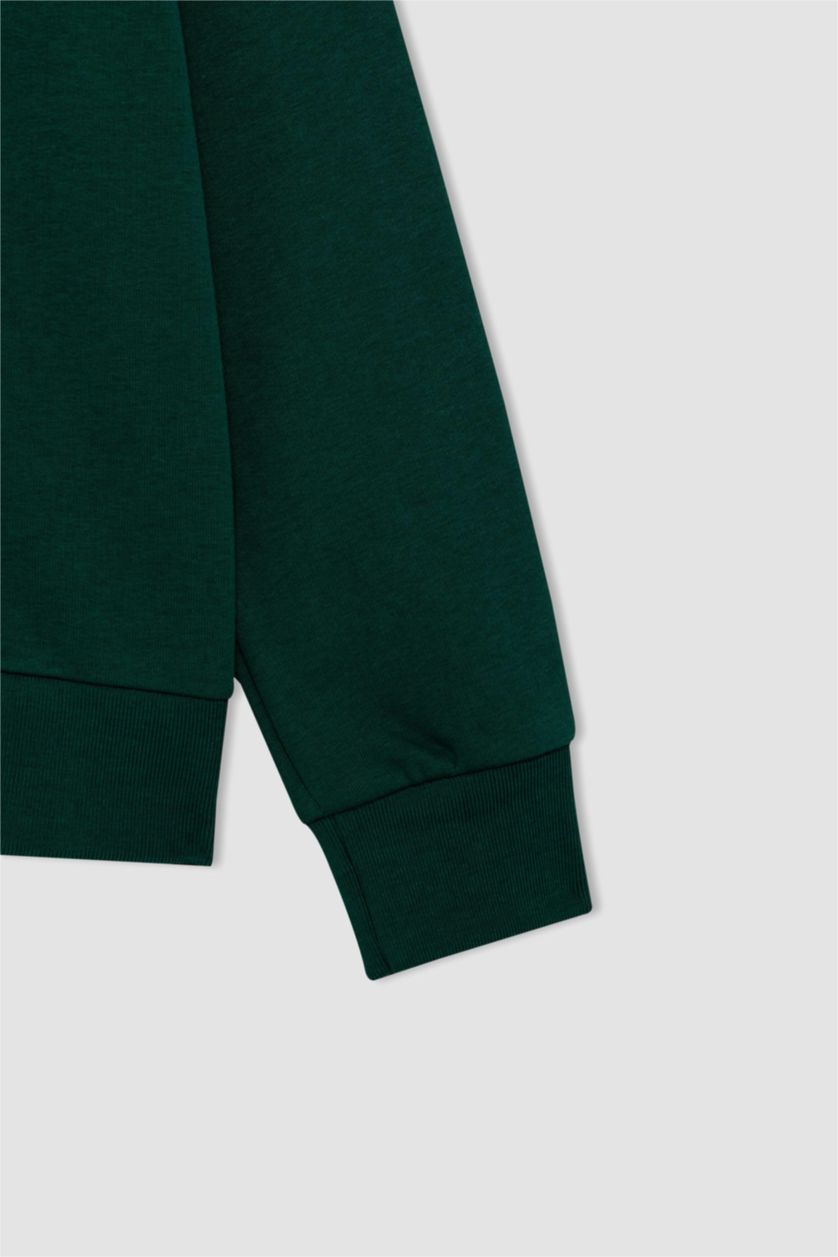 BOYS & TEENS Petrol Regular Fit Crew Neck Sweatshirt