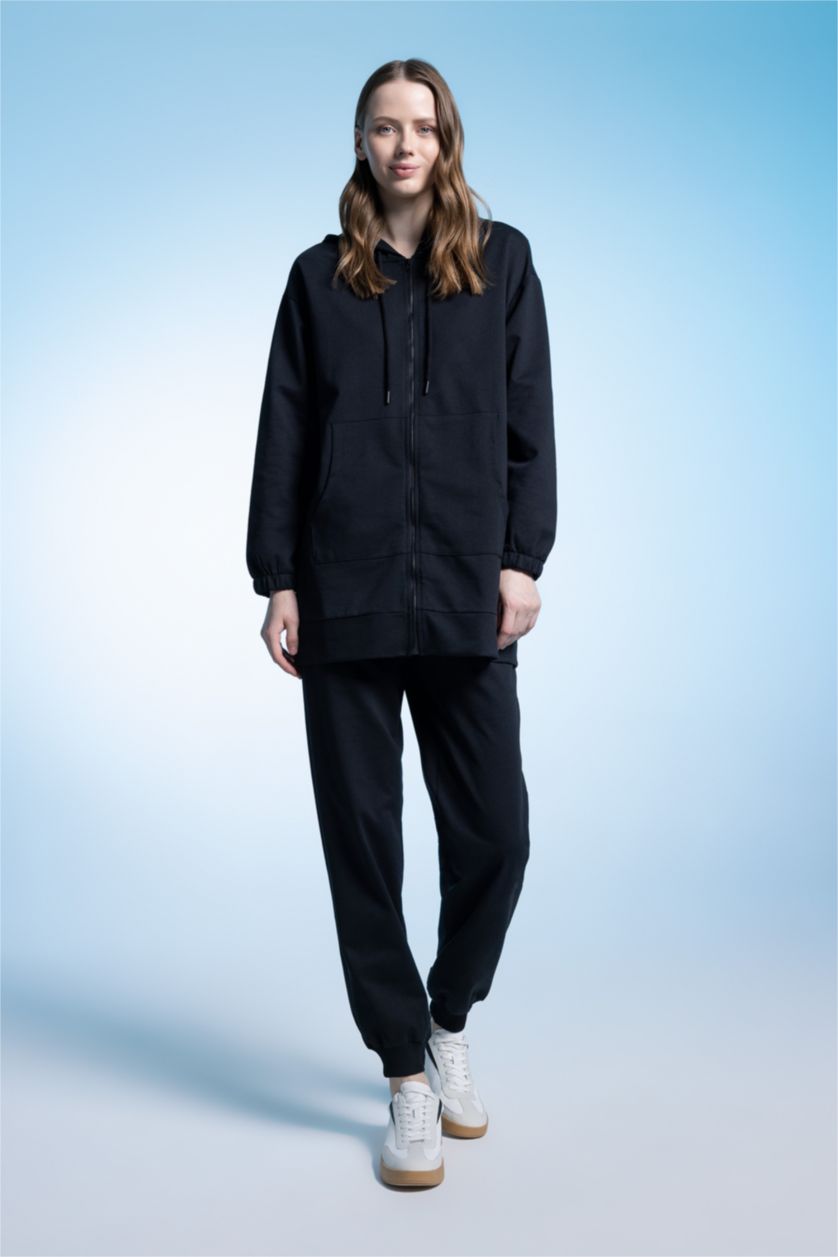 WOMAN Black Relax Fit Jogger Sweatpants