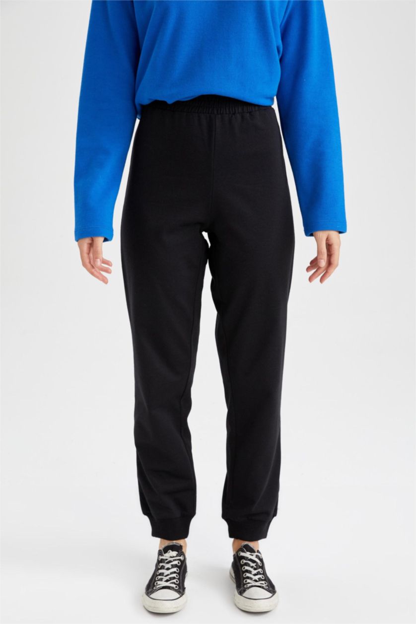 WOMAN Black Relax Fit Jogger Sweatpants