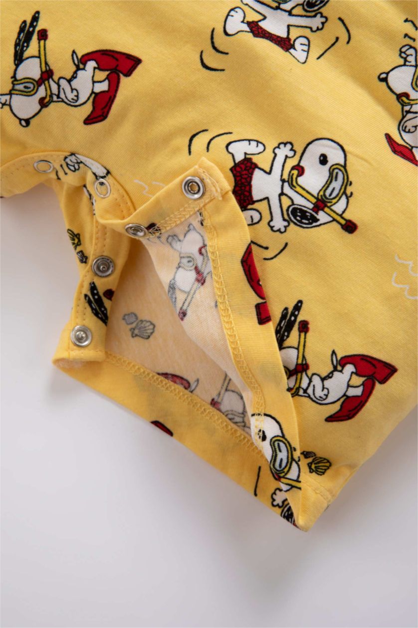 BABY BOY Red Baby Boy Snoopy Licensed Combed Cotton 2-piece Rompers