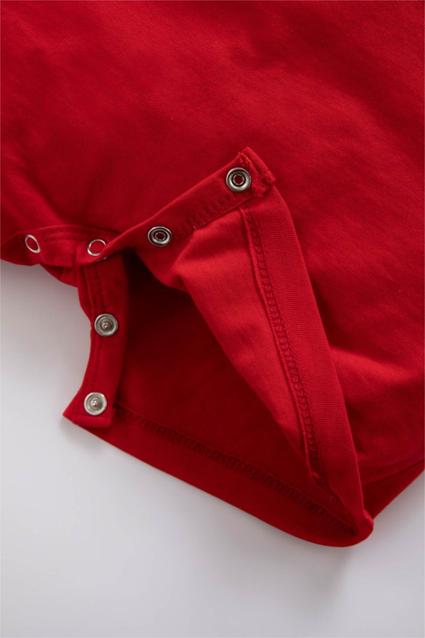 BABY BOY Red Baby Boy Snoopy Licensed Combed Cotton 2-piece Rompers