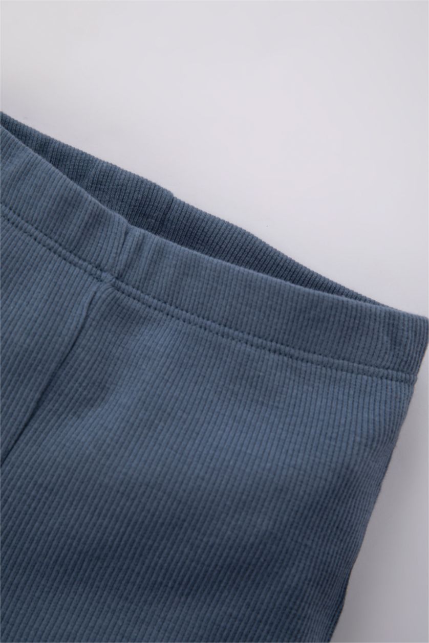 BABY BOY Light Indigo Baby Boy Short Sleeve Ribbed Camisole Snap Fastener Body Shorts 2-Pack