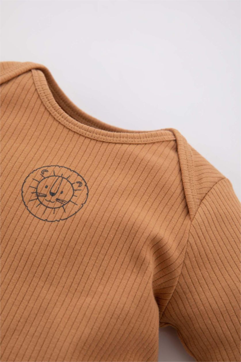 BABY BOY Camel Baby Boy Newborn Ribbed Camisole Jumpsuit