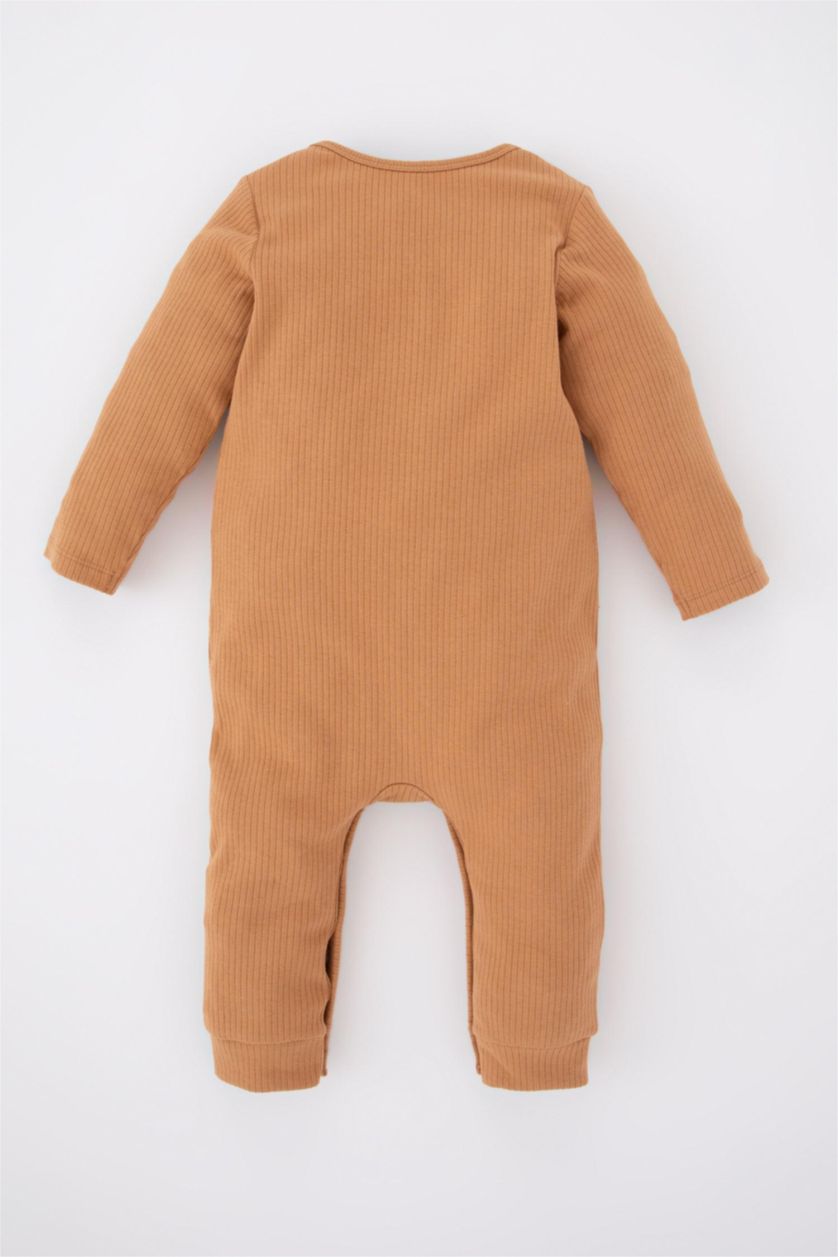 BABY BOY Camel Baby Boy Newborn Ribbed Camisole Jumpsuit
