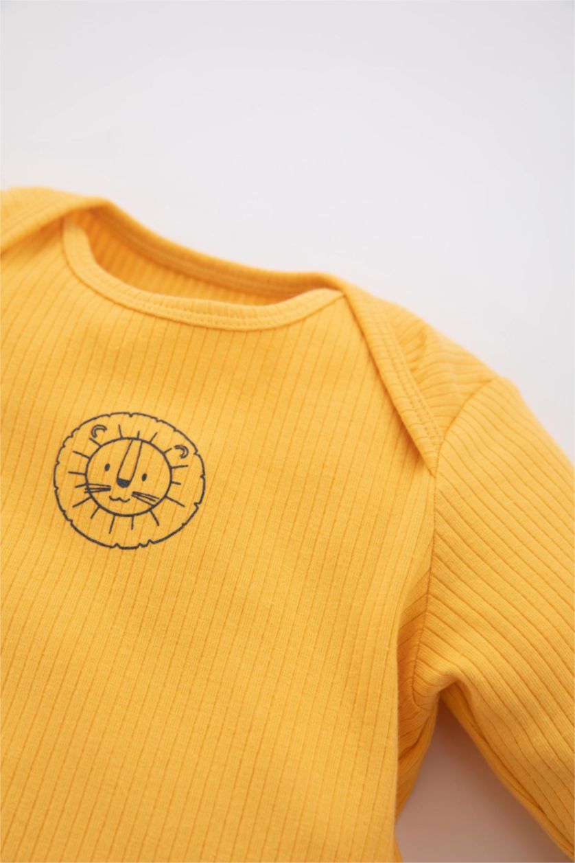 BABY BOY Yellow Baby Boy Newborn Ribbed Camisole Jumpsuit