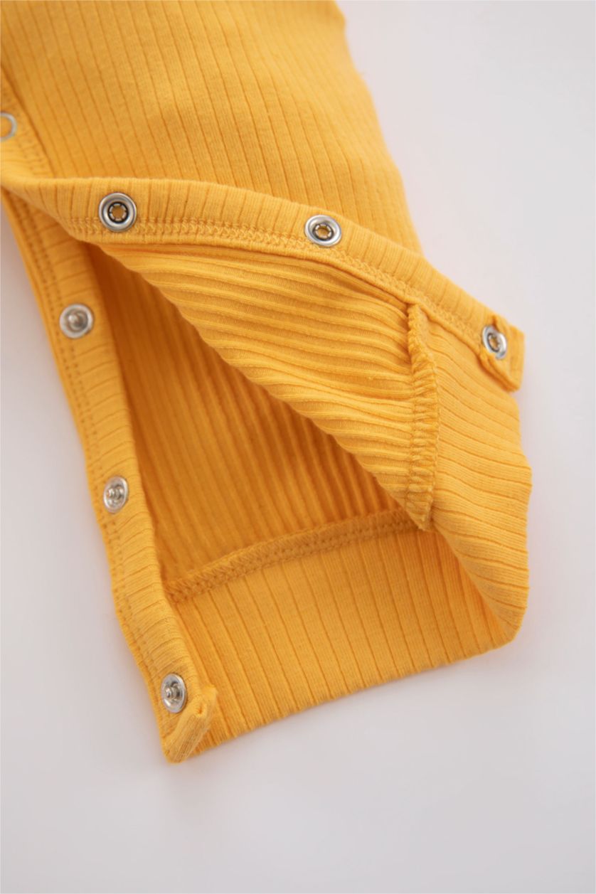 BABY BOY Yellow Baby Boy Newborn Ribbed Camisole Jumpsuit