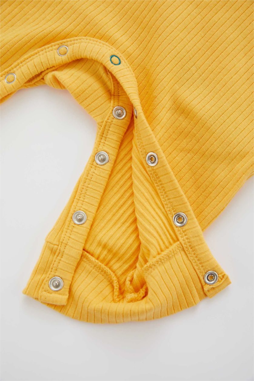 BABY BOY Yellow Baby Boy Newborn Ribbed Camisole Jumpsuit