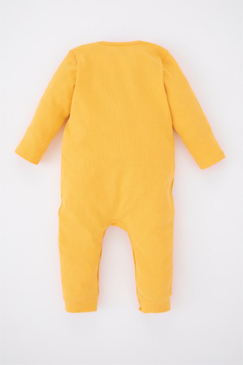 BABY BOY Yellow Baby Boy Newborn Ribbed Camisole Jumpsuit